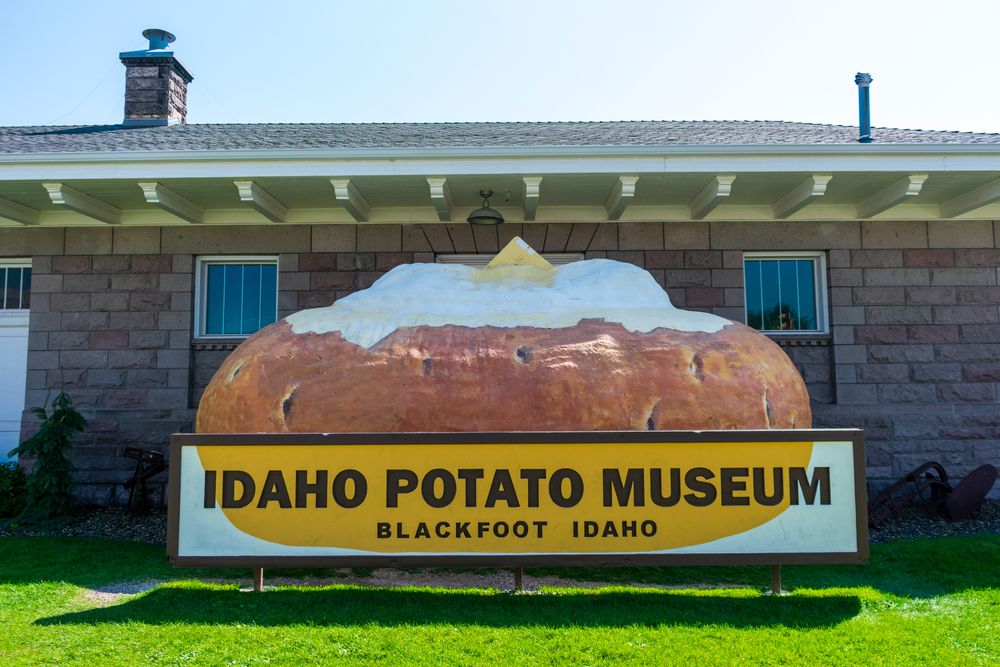 Welcome sign of Idaho Potato Museum