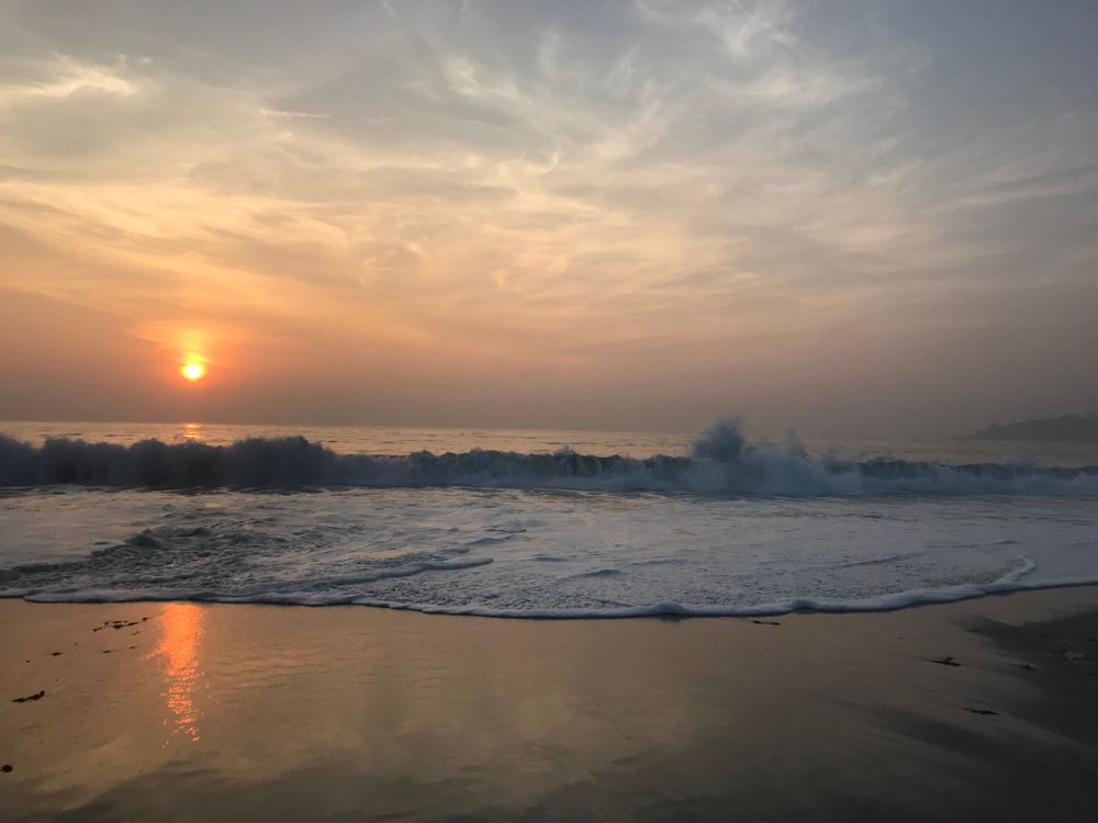 Gorgeous view of the sunset at Carmel Beach