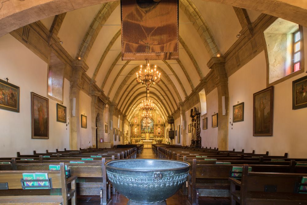 Interior of Carmel Mission Basilica