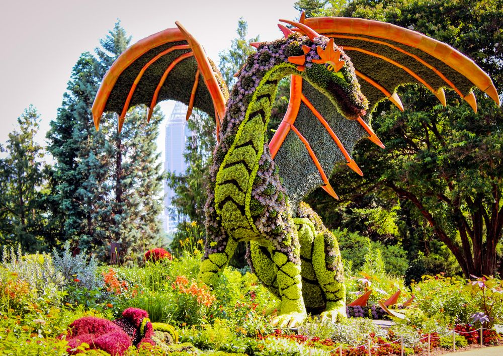 Dragon sculpture at the Atlanta Botanical Garden
