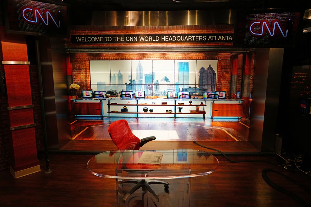 News anchor station in CNN Studio