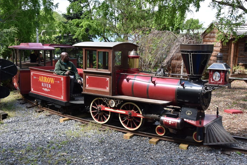 A mini train at Camden Children’s Garden