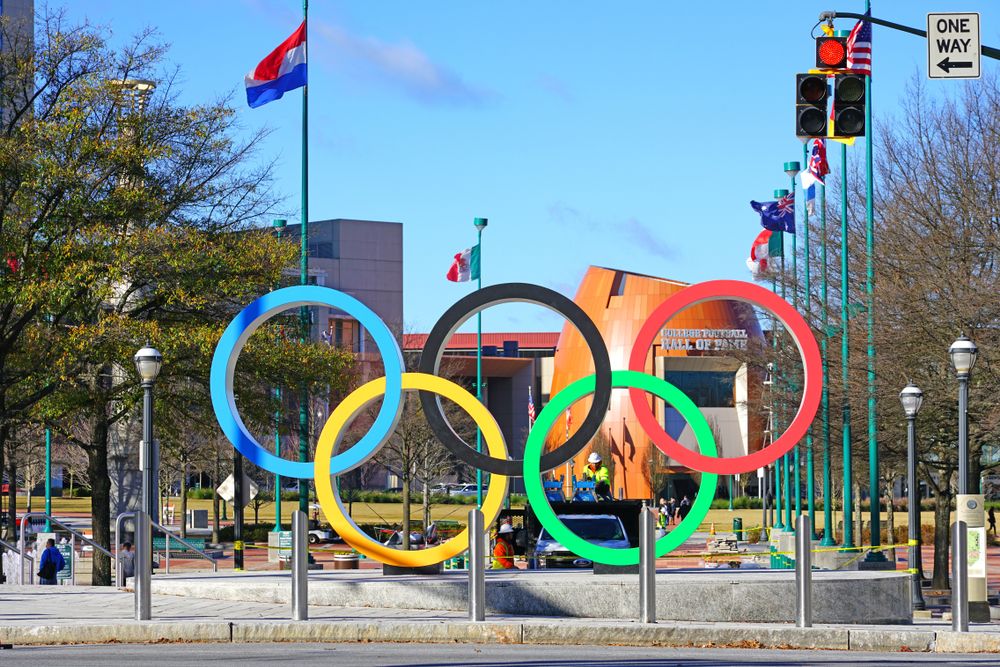 Olympics symbol at the Centennial Olympic Park