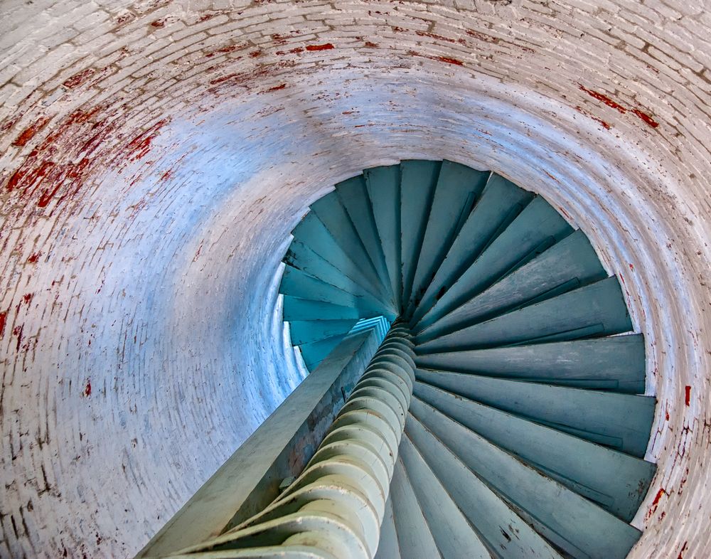 Spiral staircase in Cove Point Lighthouse