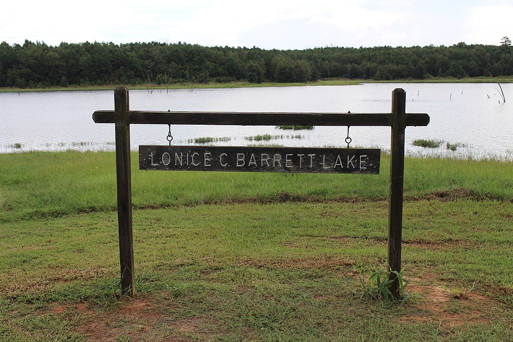 A lake at Flat Creek Nature Area
