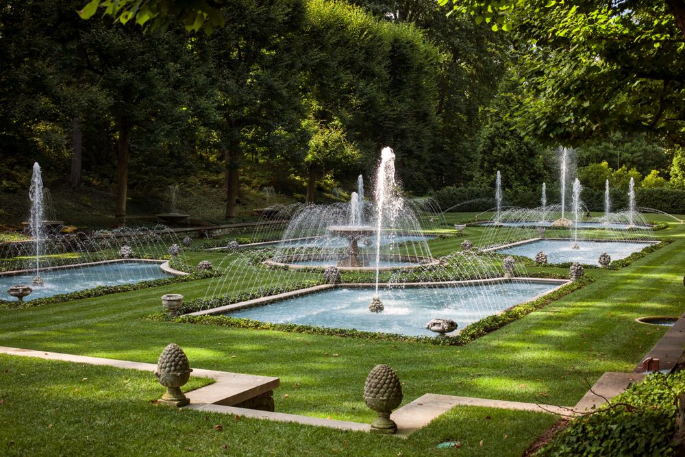 Water fountains at Longwood Gardens