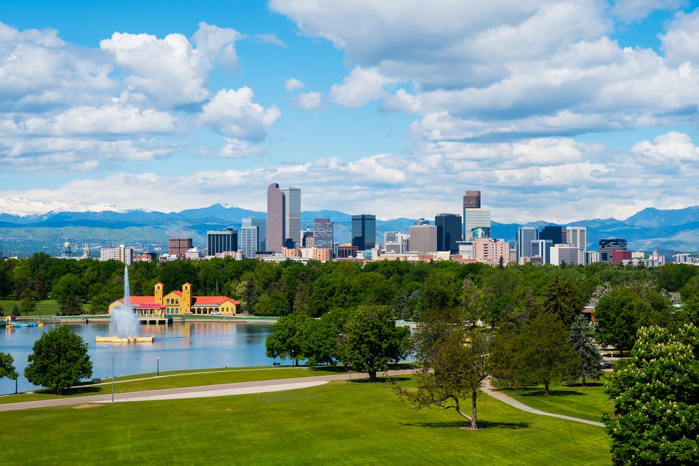 Aerial view of Denver City Park