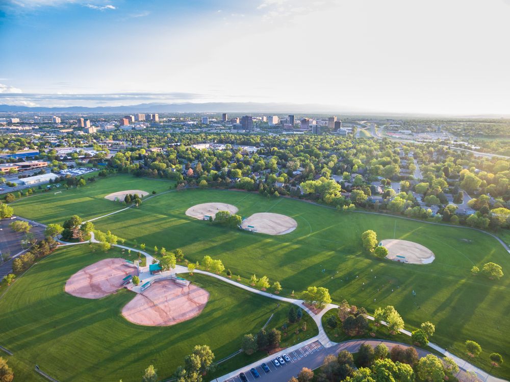Aerial view of Village Greens Park
