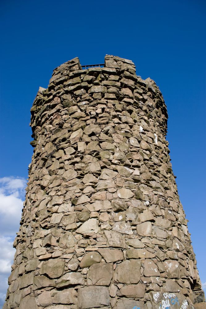 Close details of Castle Craig Tower