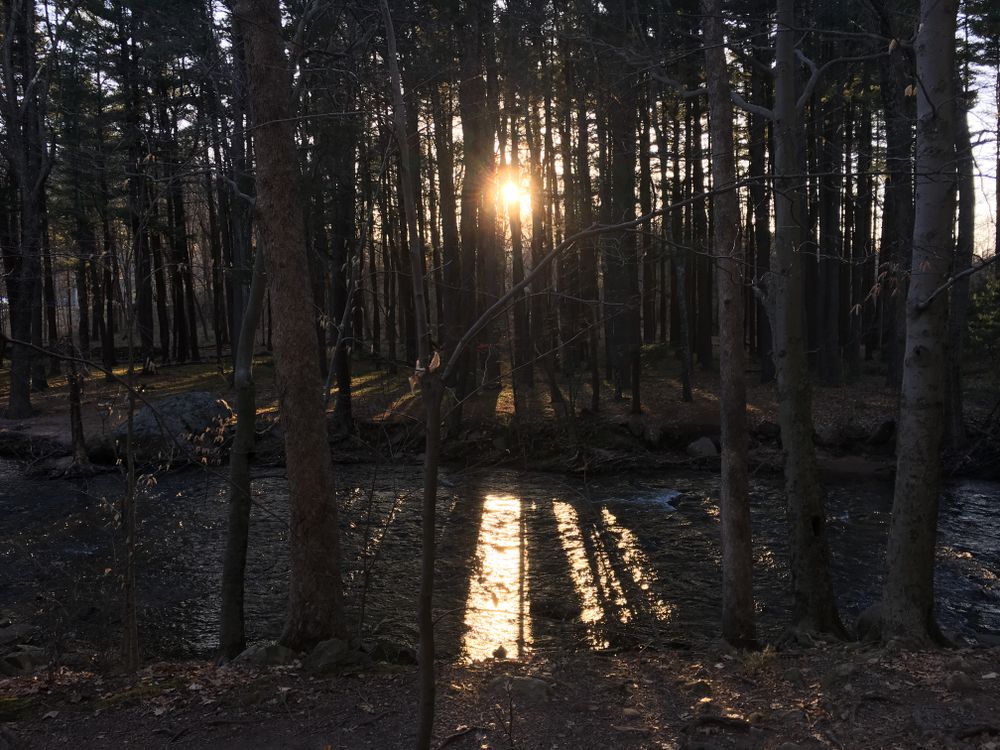 Scenic sunset at Sleeping Giant State Park