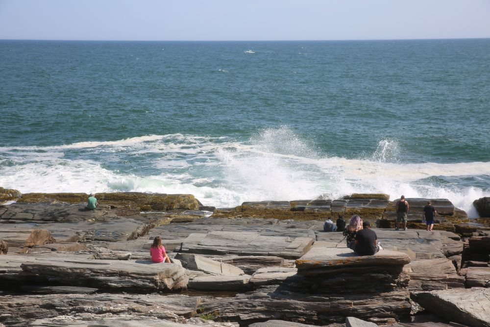 People at Two Lights State Park