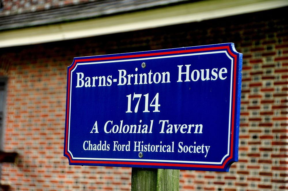 Signage of Barns-Brinton House