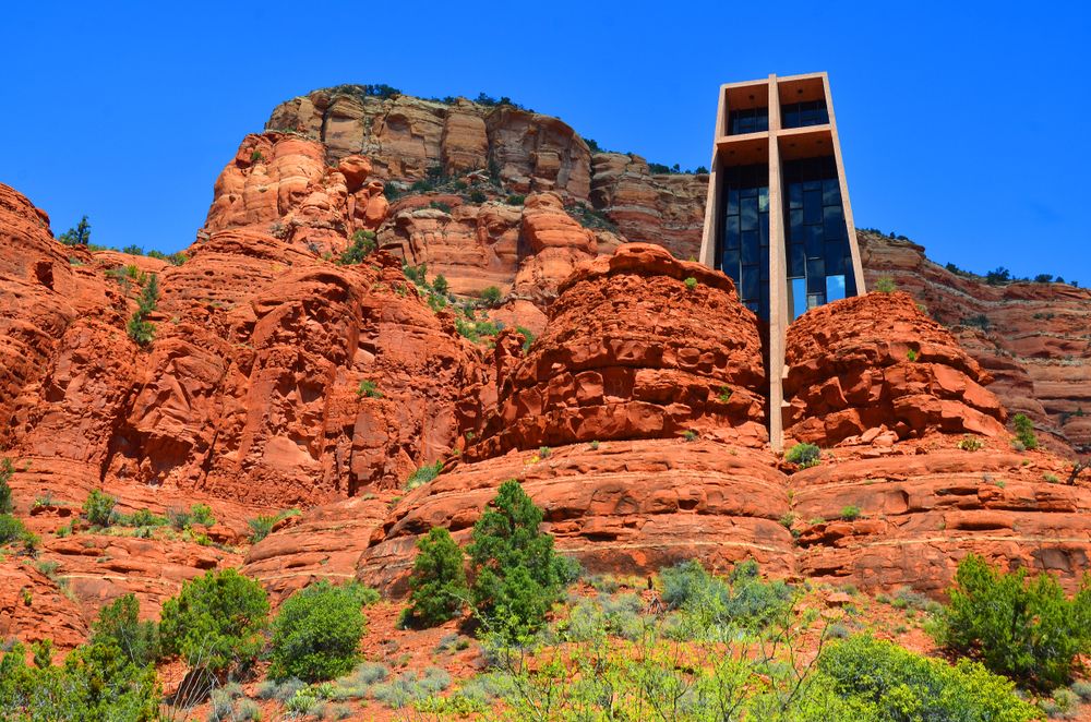 Outside view of Chapel of the Holy Cross