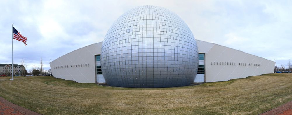 Front exterior of Naismith Memorial Basketball Hall of Fame