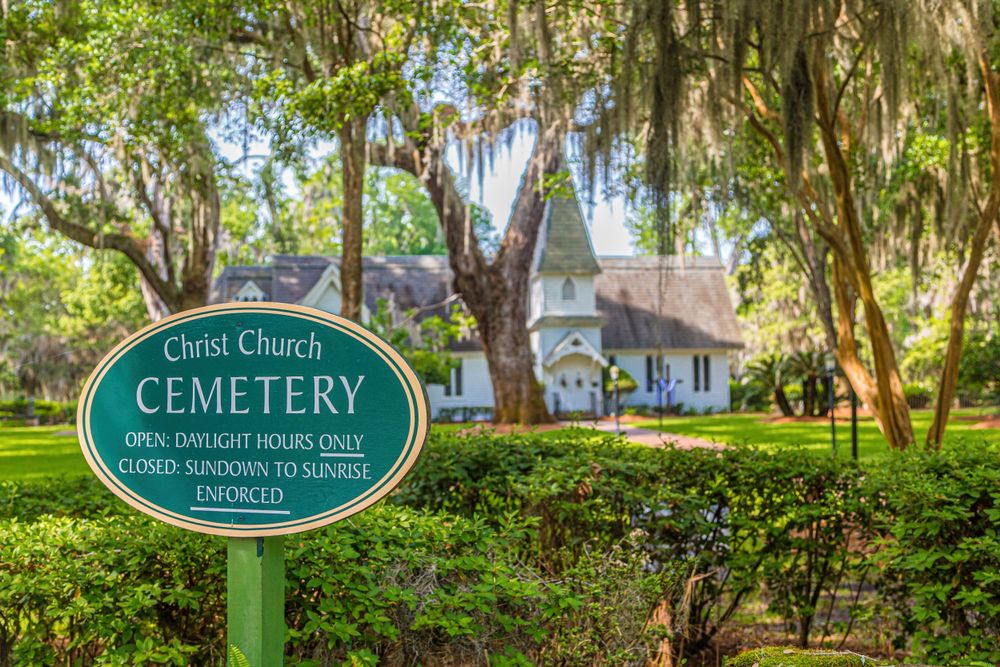 View of Christ Church cemetery