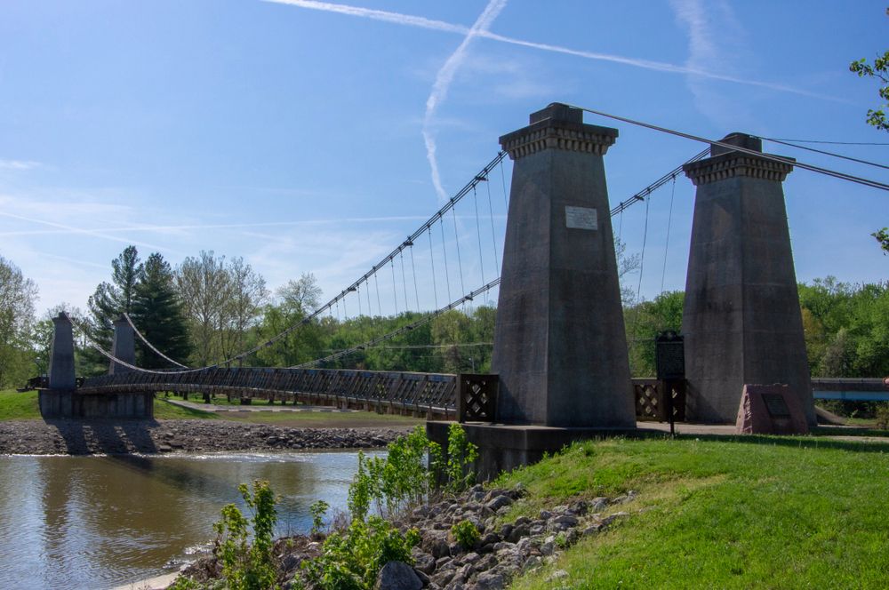 Entryway of General Dean Suspension Bridge