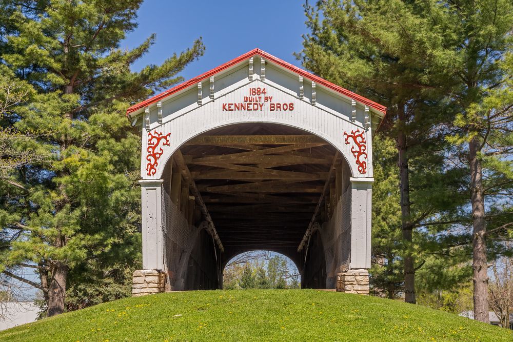 Entryway of the Historic Longwood Covered Bridge