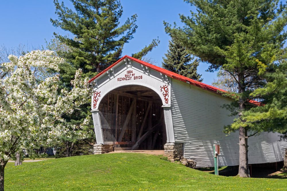 Exterior of the Historic Longwood Covered Bridge