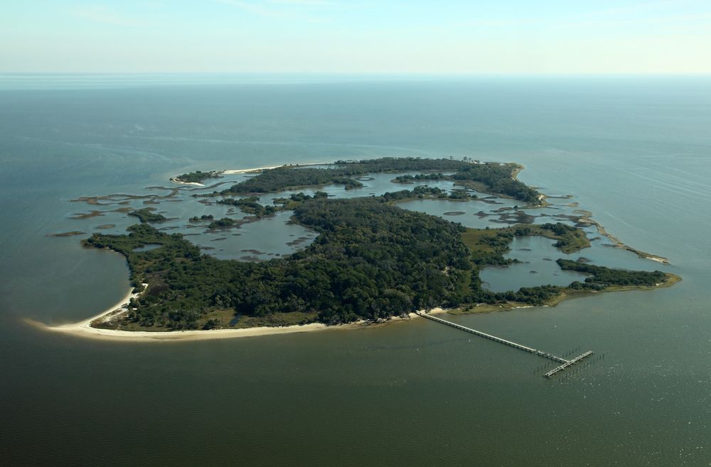 Aerial view of Atsena Otie Key