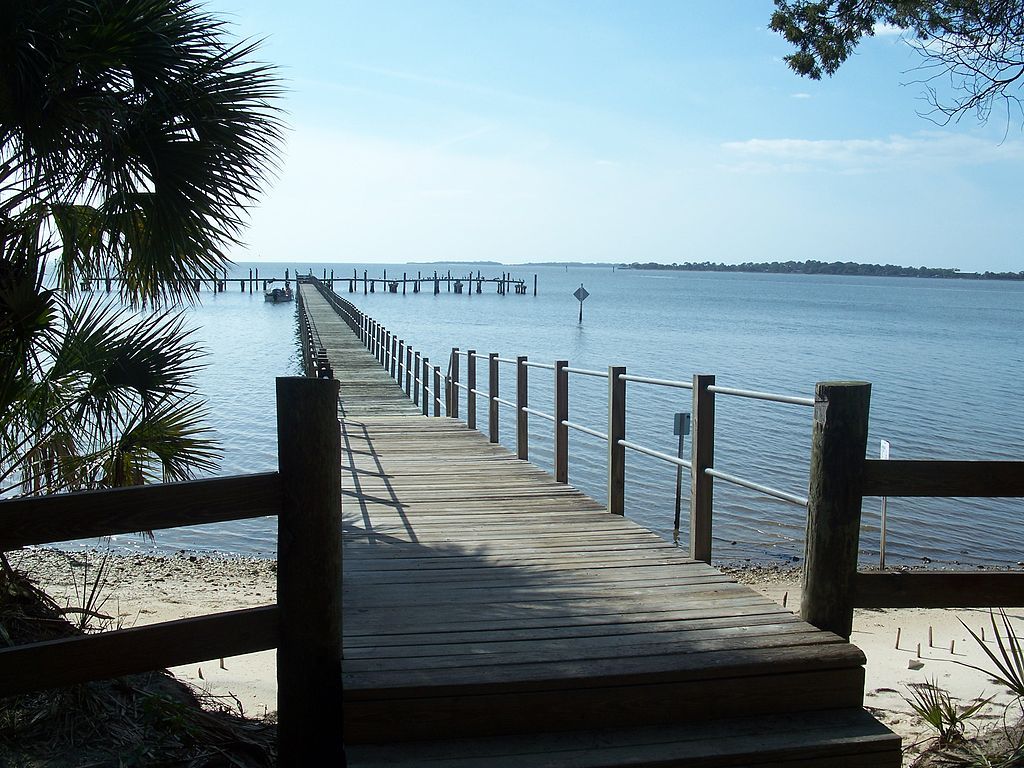 A dock at Atsena Otie Key