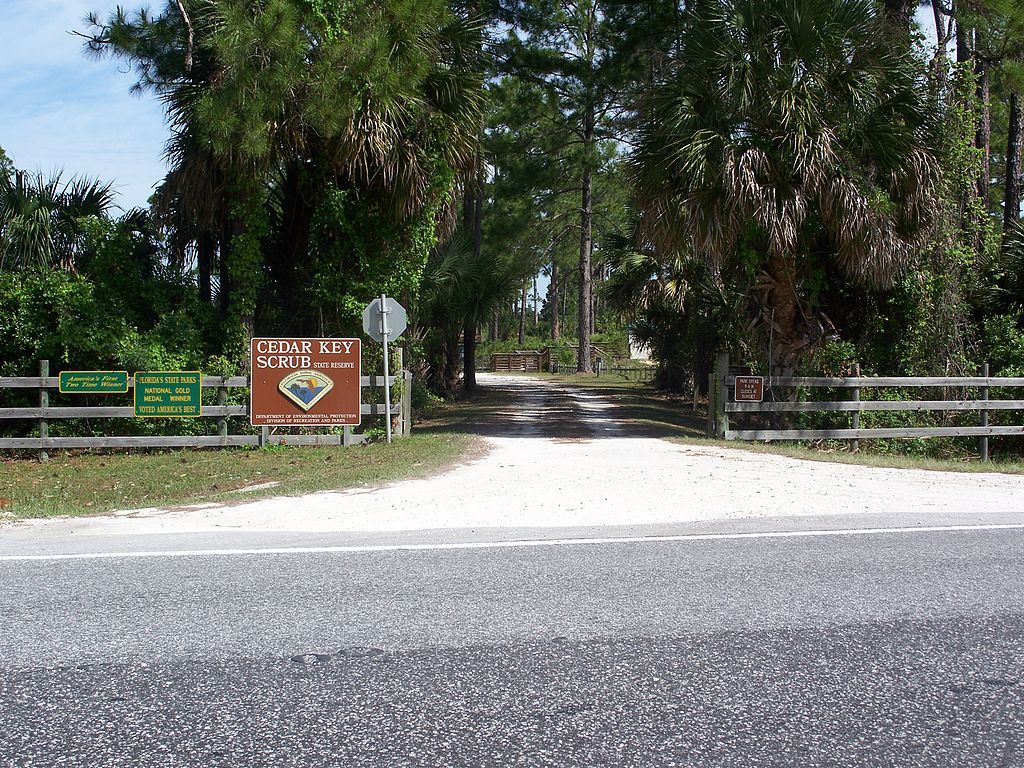 Entrance of Cedar Key Scrub State Reserve
