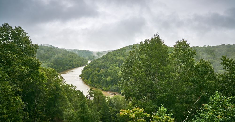 Aerial view of Cumberland River