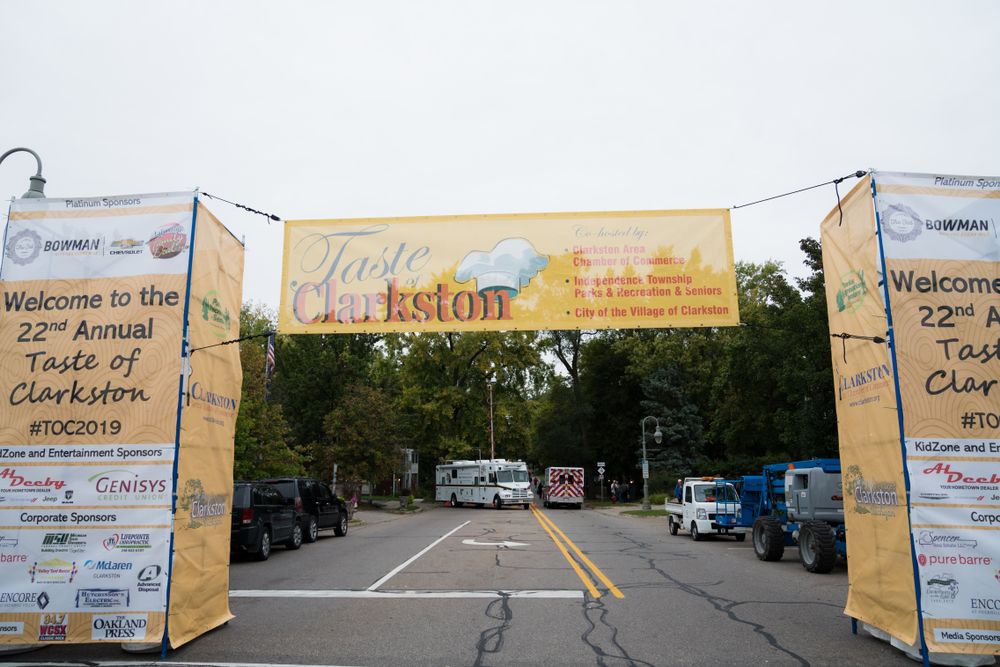 The welcome arch of Taste of Clarkston
