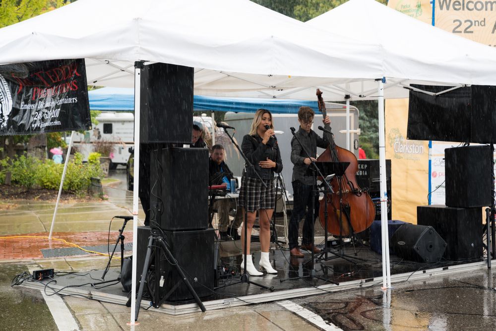 A band performing during the Taste of Clarkston event