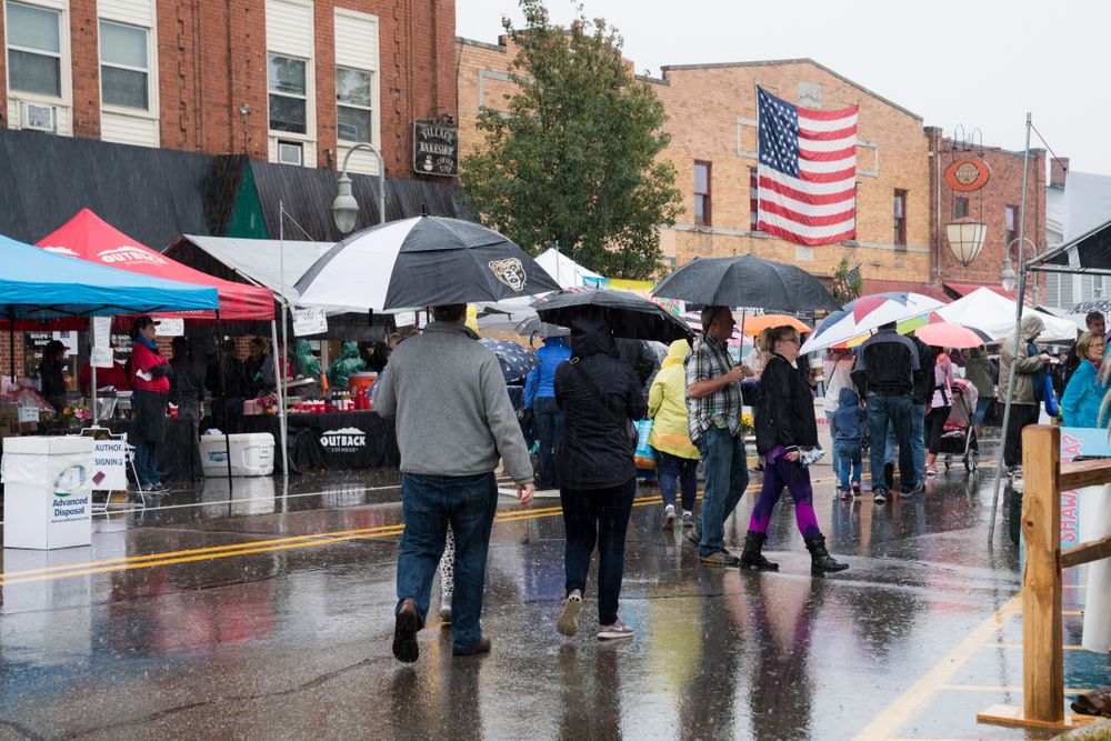 People walking around Taste of Clarkston