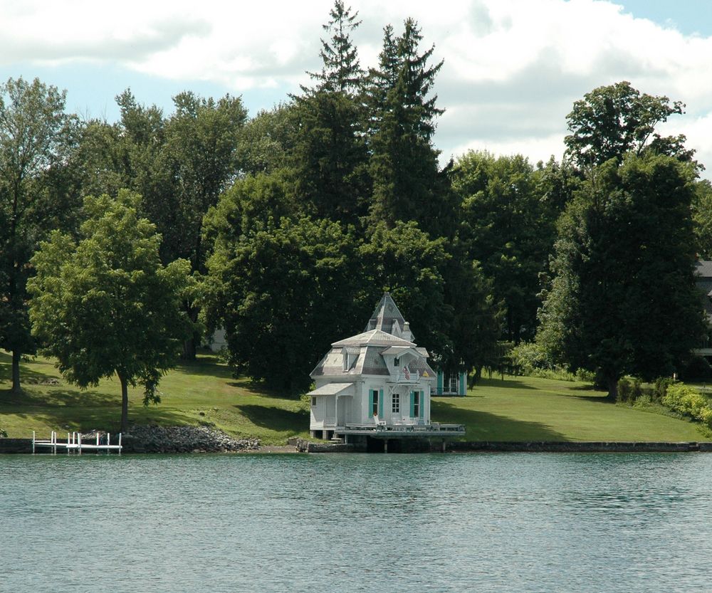 Boathouse in Skaneateles Lake