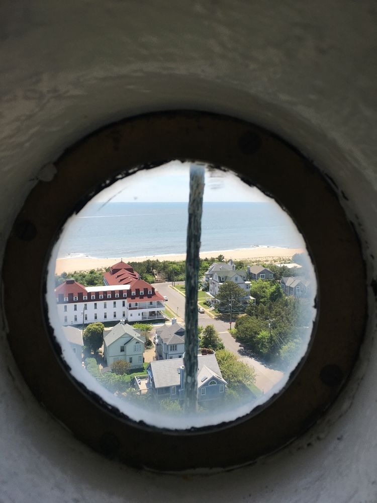 Looking out the window of Cape May Lighthouse