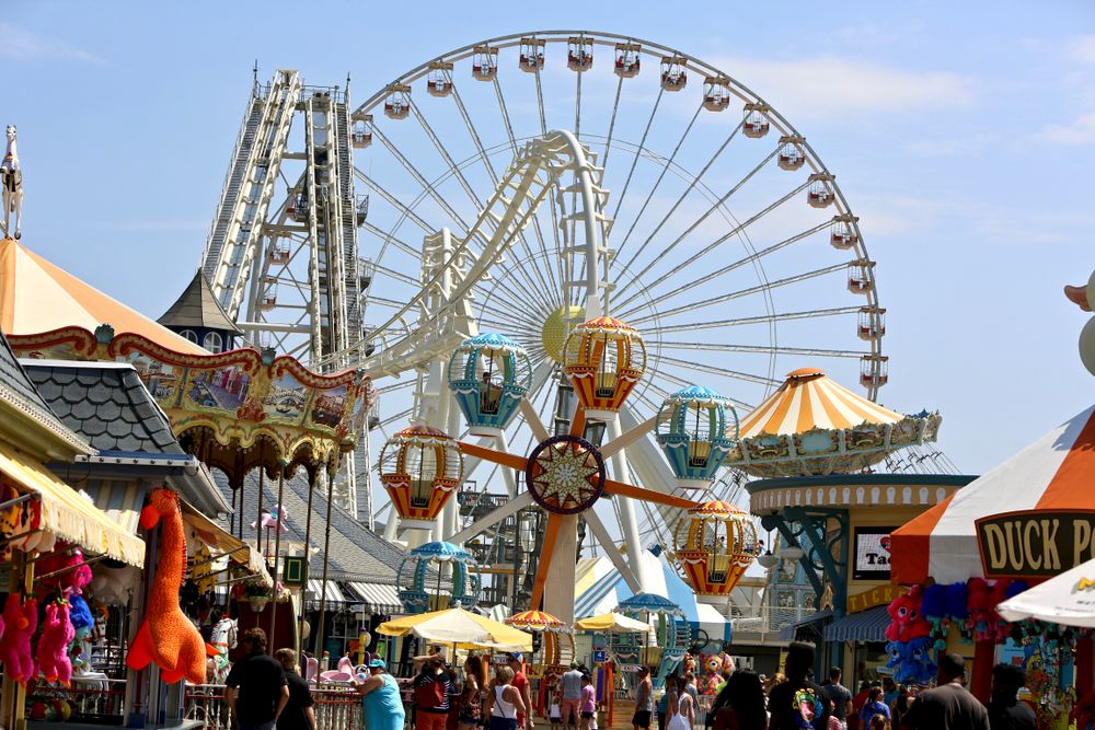 Amusement rides at Morey’s Piers and Beachfront Water Parks