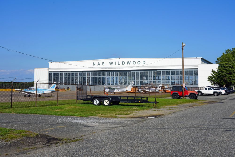 Exterior of the Naval Air Station Wildwood Aviation Museum