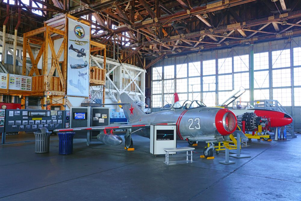 Interior of the Naval Air Station Wildwood Aviation Museum