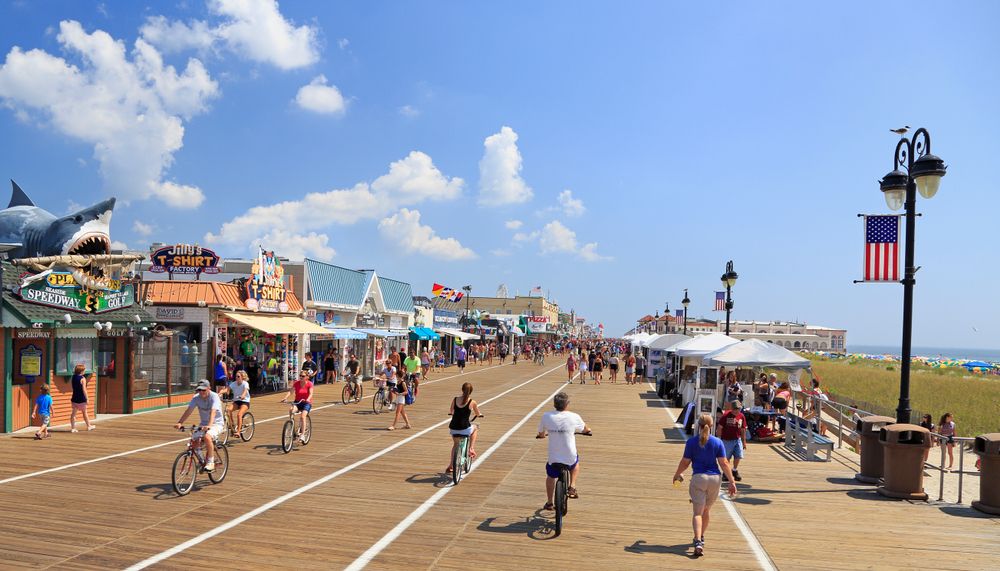 Daytime view of the Ocean City Boardwalk