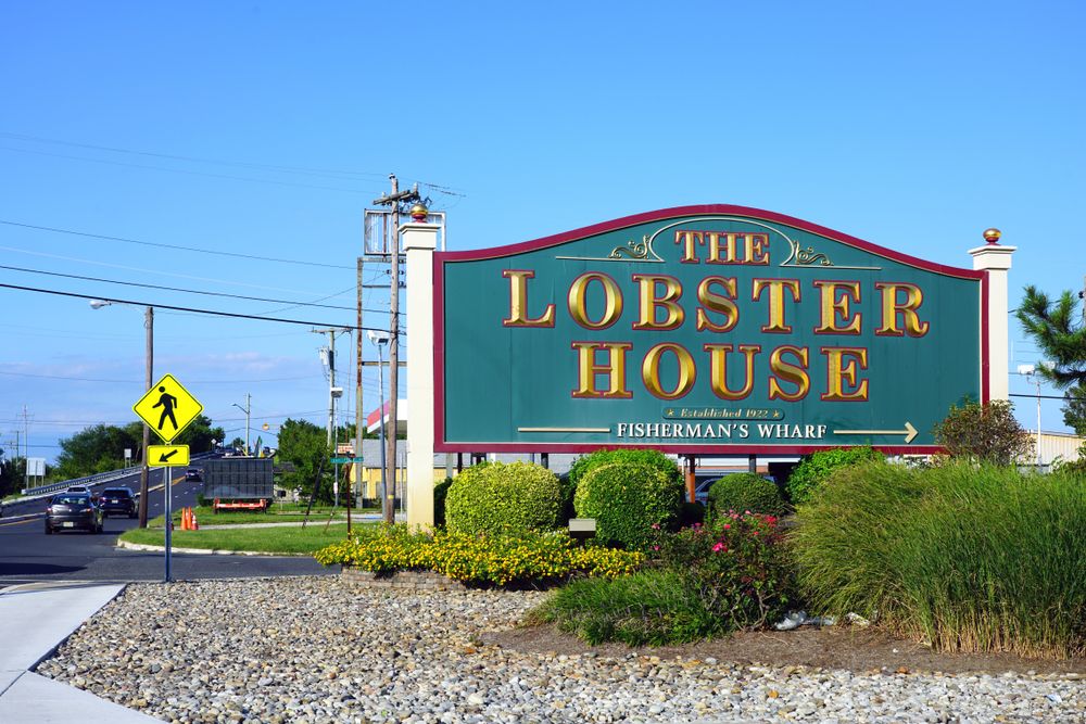 Welcome sign of The Lobster House