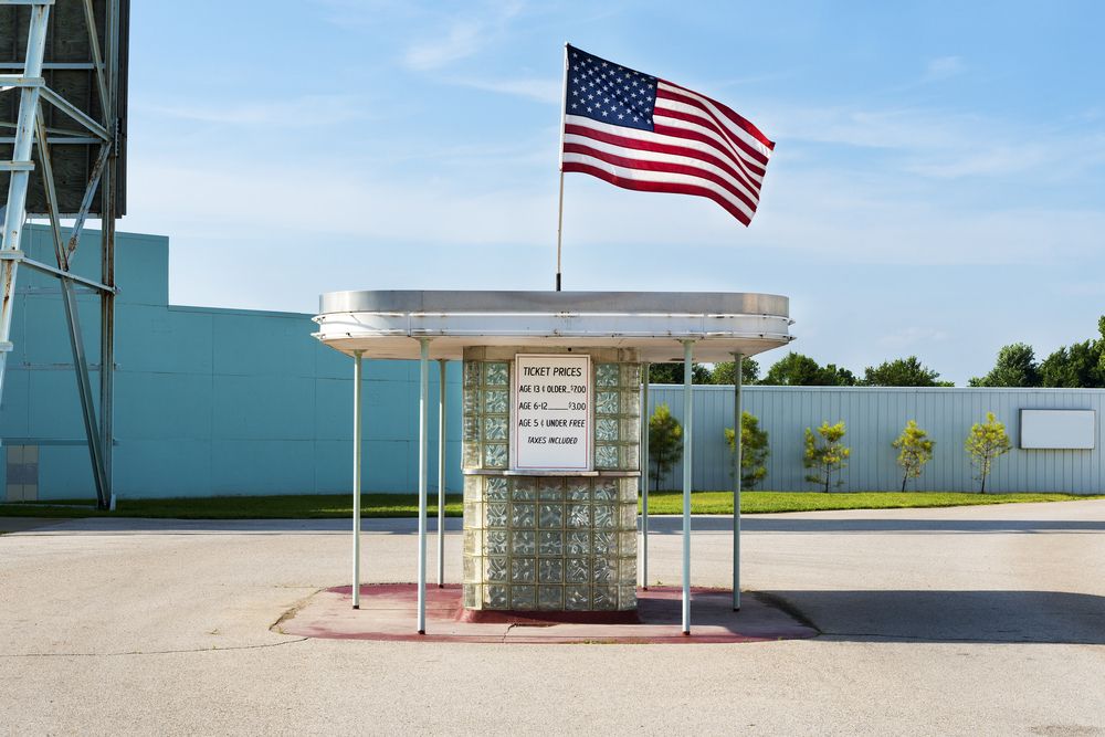 Ticket booth at 66 Drive-In Theatre