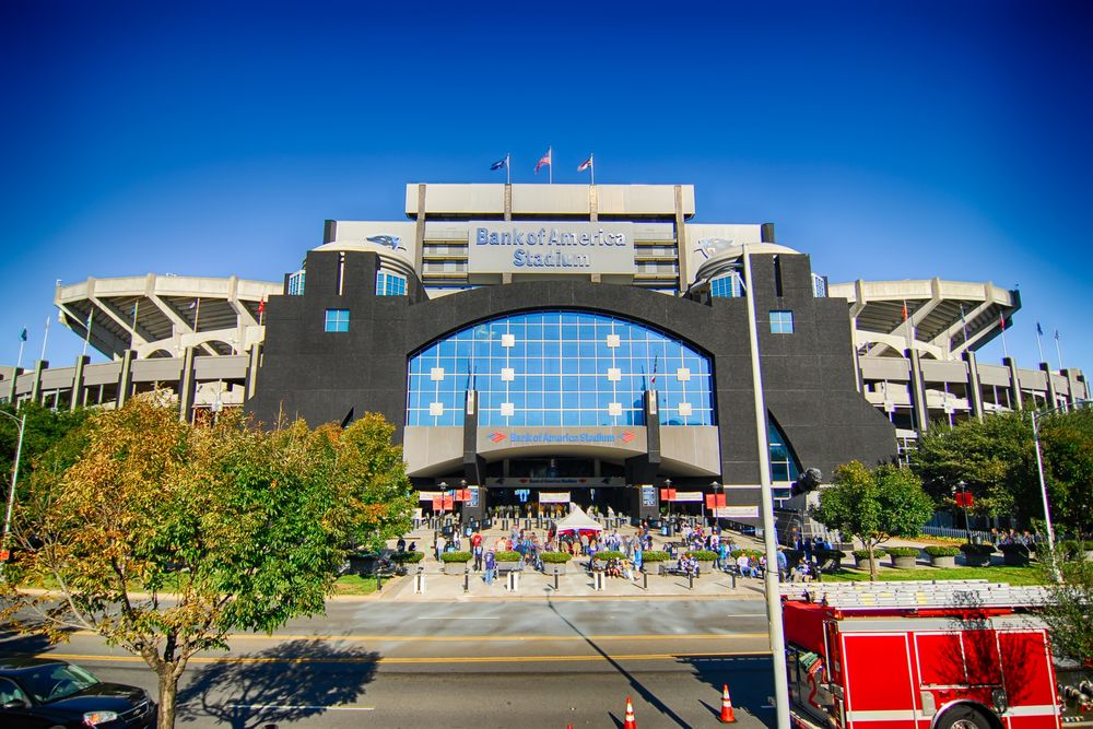 Exterior of the Bank of America Stadium