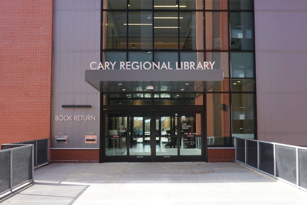 Entrance to Cary Regional Library