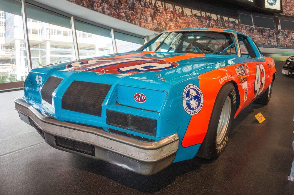 Race car displayed in the NASCAR Hall of Fame