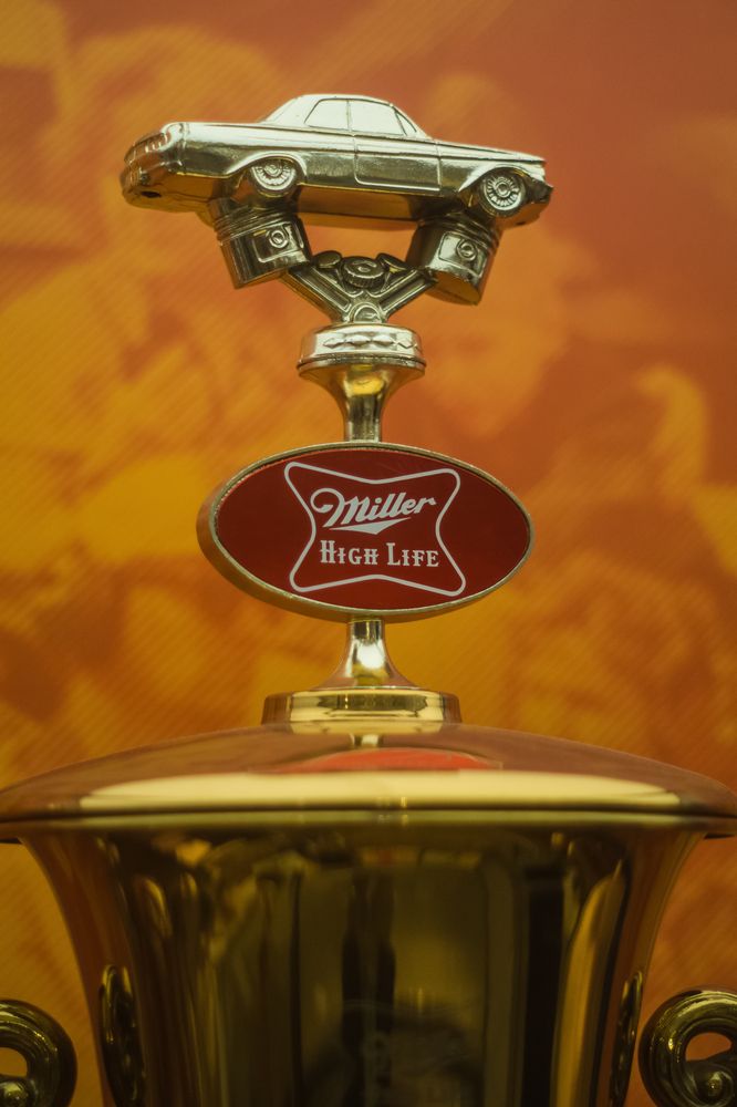 A trophy in the NASCAR Hall of Fame