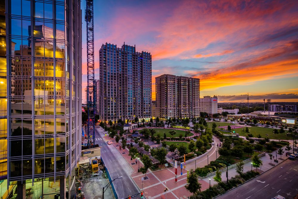 Aerial view of Romare Bearden Park