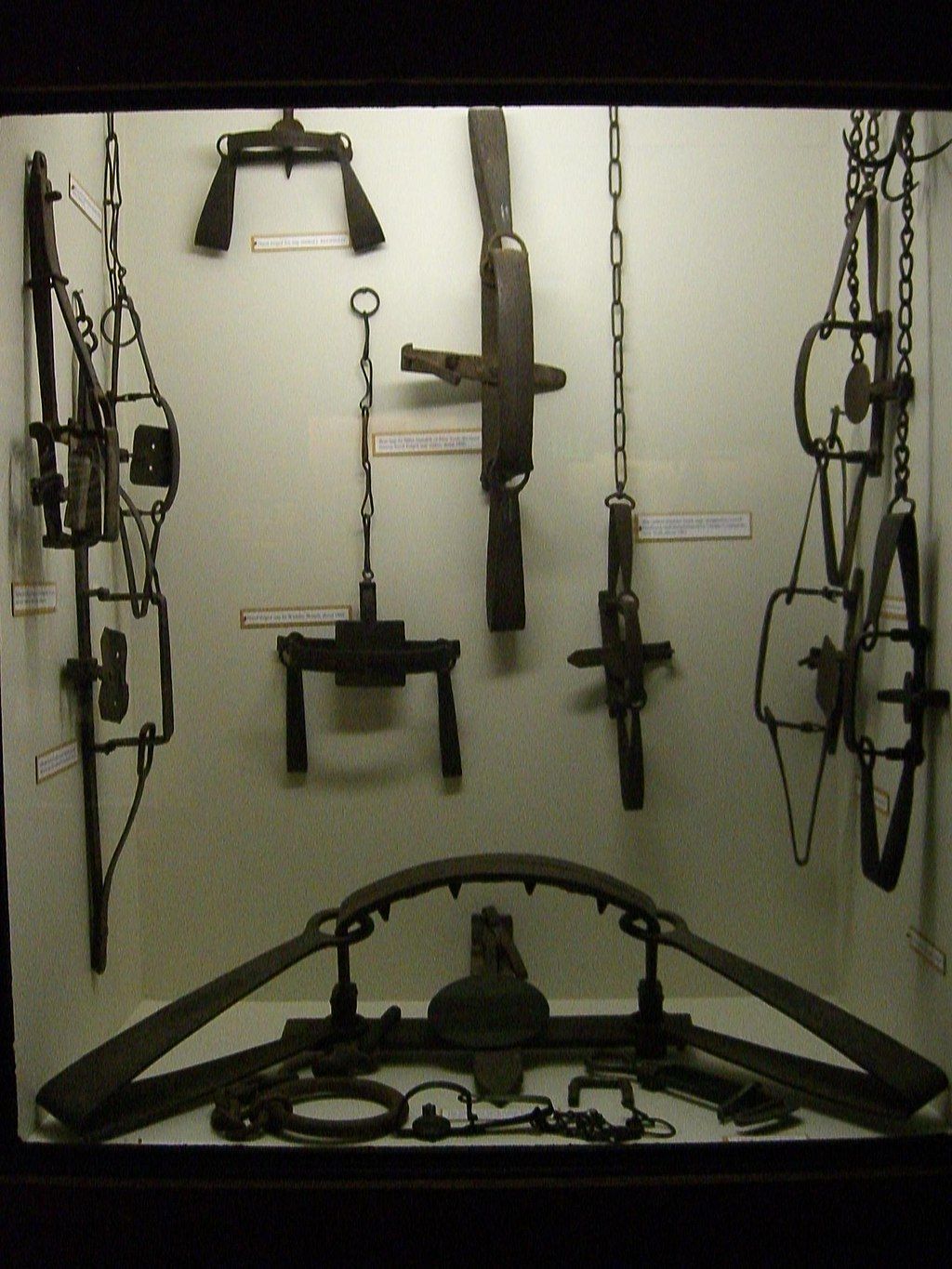 Traps displayed in Museum of the Fur Trade