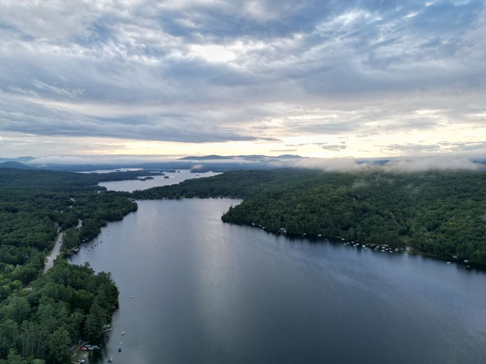 Aerial view of Squam Lake