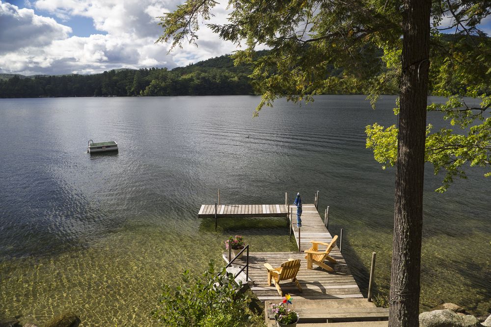 Chairs on Squam Lake's dock