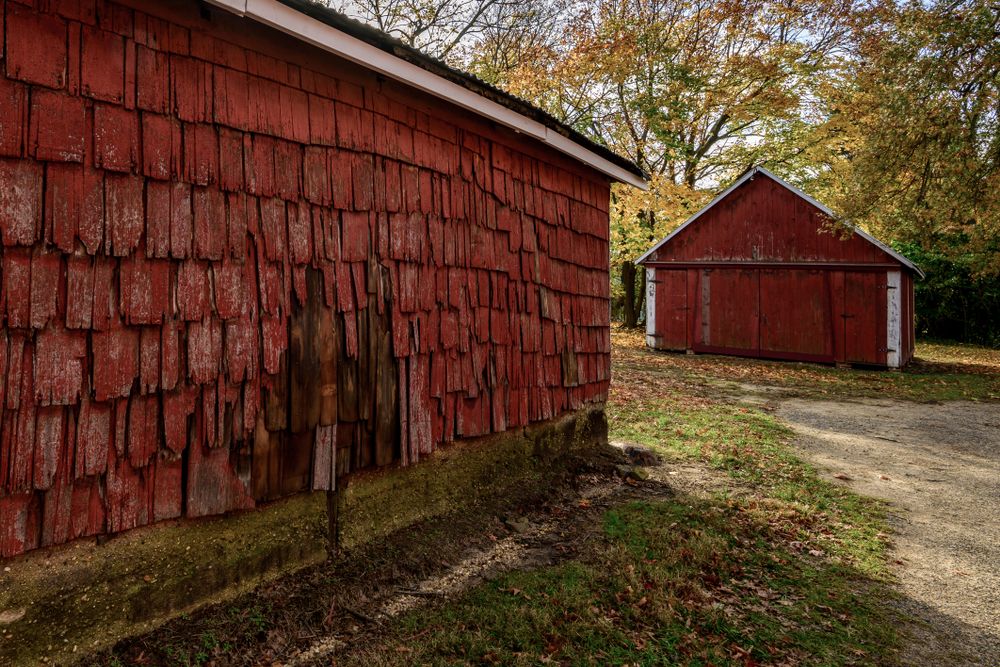 Old barns at Cranbury Barn Park
