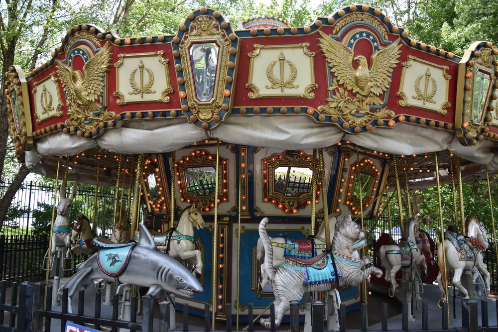 A carousel at Camden Children's Garden