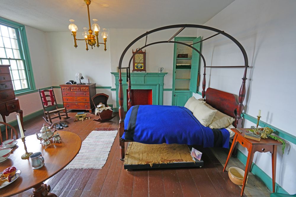 A bedroom in the Indian King Tavern Museum