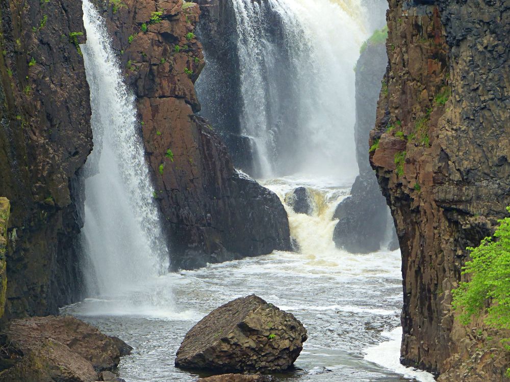 Waterfall base at Paterson Great Falls National Historic Park