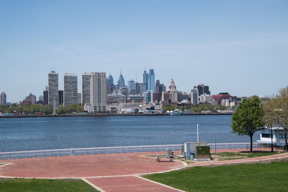 Skyline views from Wiggins Park and Marina